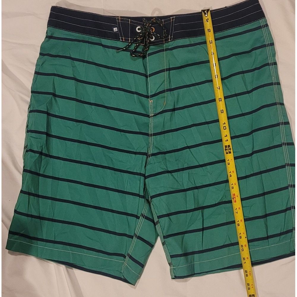 Sperry Blue Striped Drawstring Swim Trucks Beach Shorts Pocket‎ Unlined Men